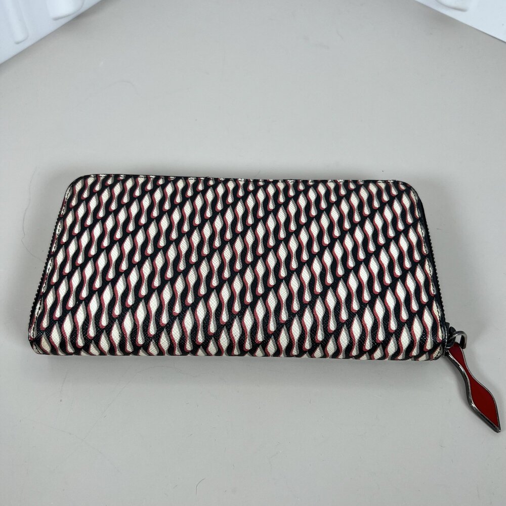 Christian Louboutin Panettone Toile Loubi Zip-Around Wallet